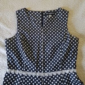 Size 14 Karl Lagerfield polkadot fit and flare kneelength dress